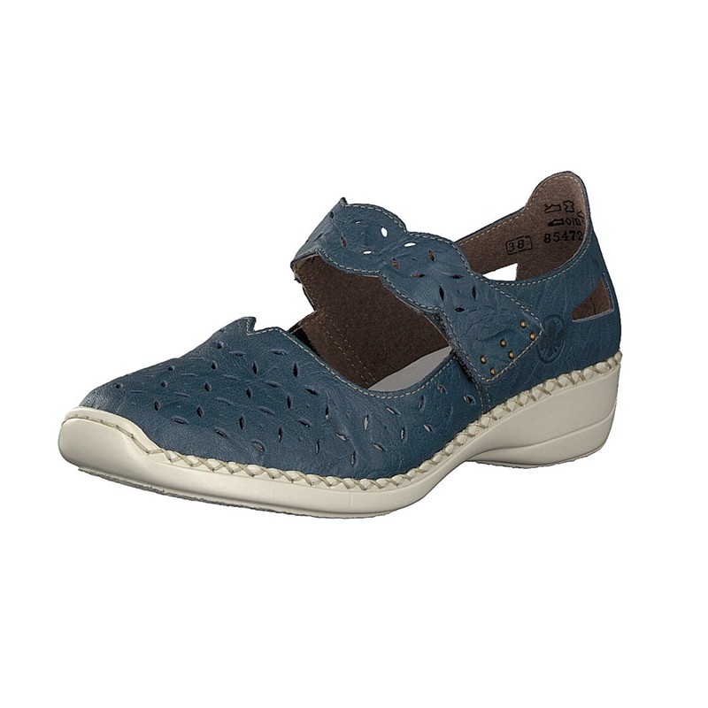 Slip On Rieker 41377-12 Para Mulher - Azuis